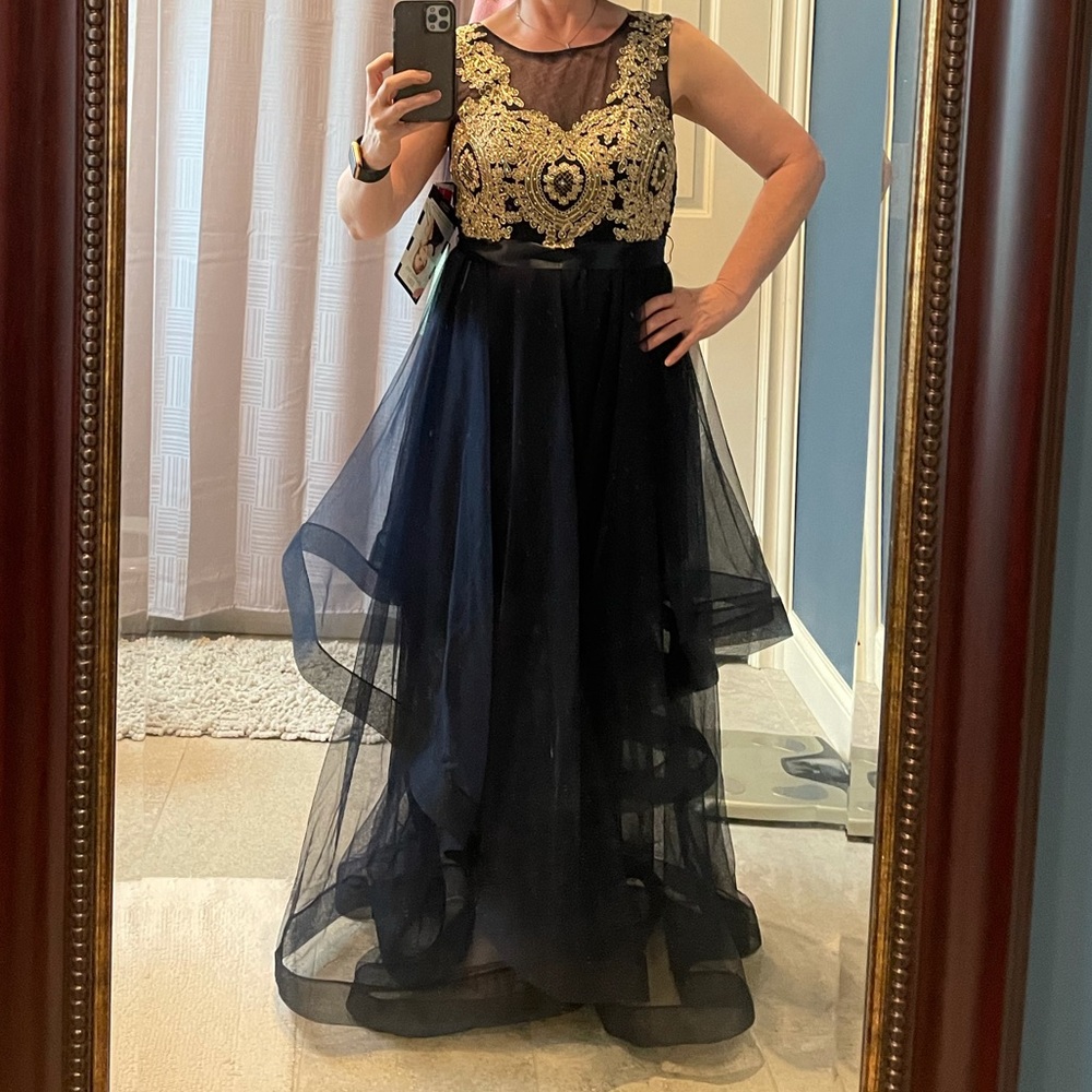 Prom Dress, City Triangles, Navy, Size 11
